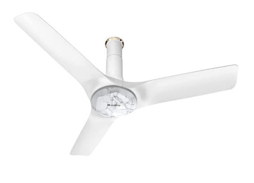 Havells 1200mm Stealth Prime BLDC BLDC Motor Ceiling Fan | Most Silent & Premium, 5 Star with RF Remote, 100% Copper | Upto 55% Energy Saving, Timer, Memory Backup | (Pack of 1, Marbel Pearl White)